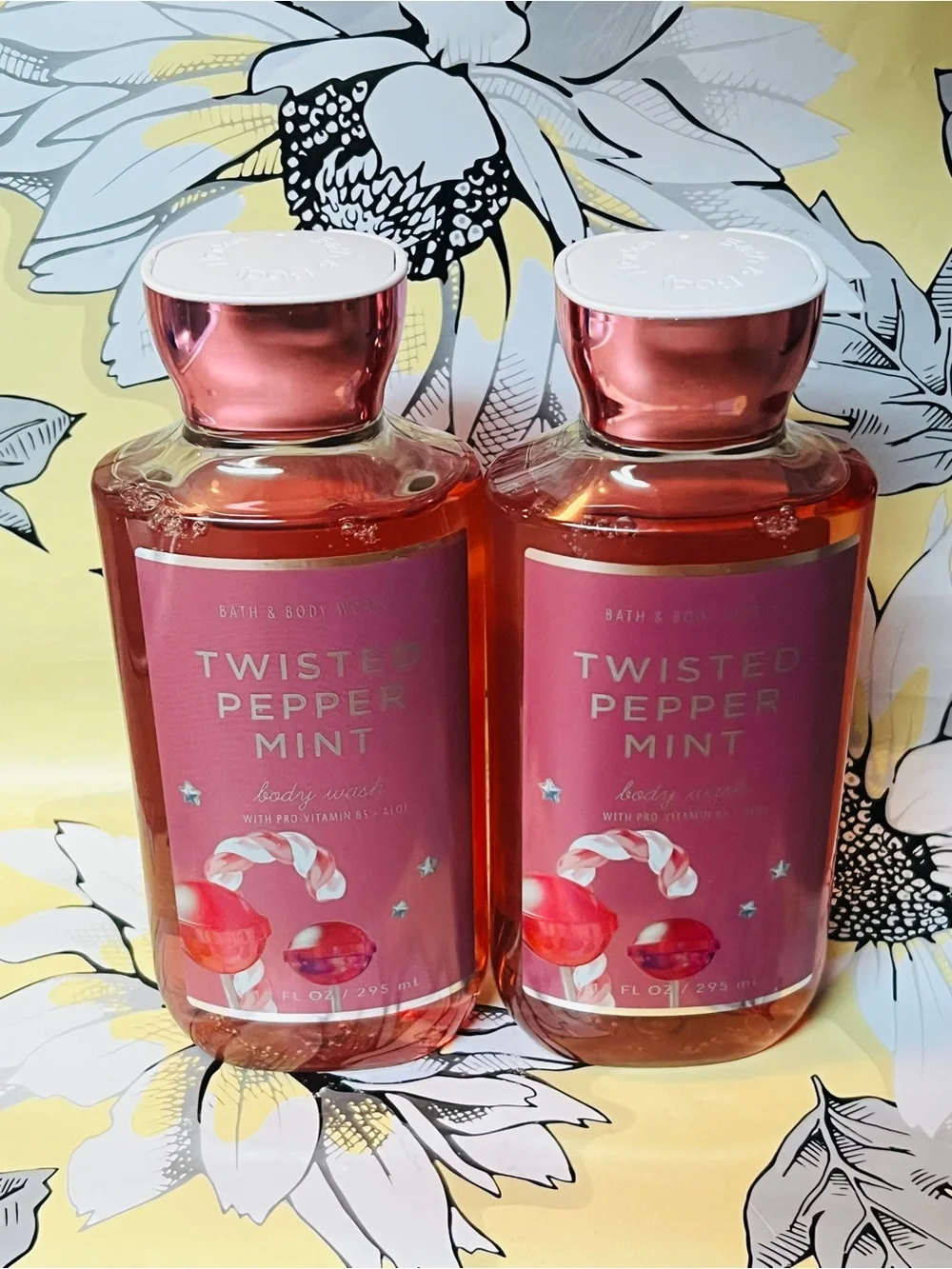 2 Bath & Body Works Twisted Peppermint Body Wash